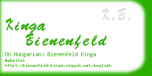 kinga bienenfeld business card